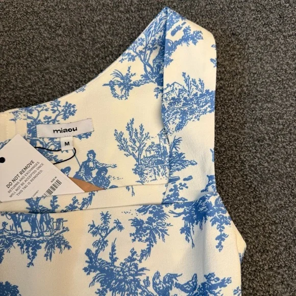 Miaou Imogene Corset in Blue Toile - Picture 3 of 10